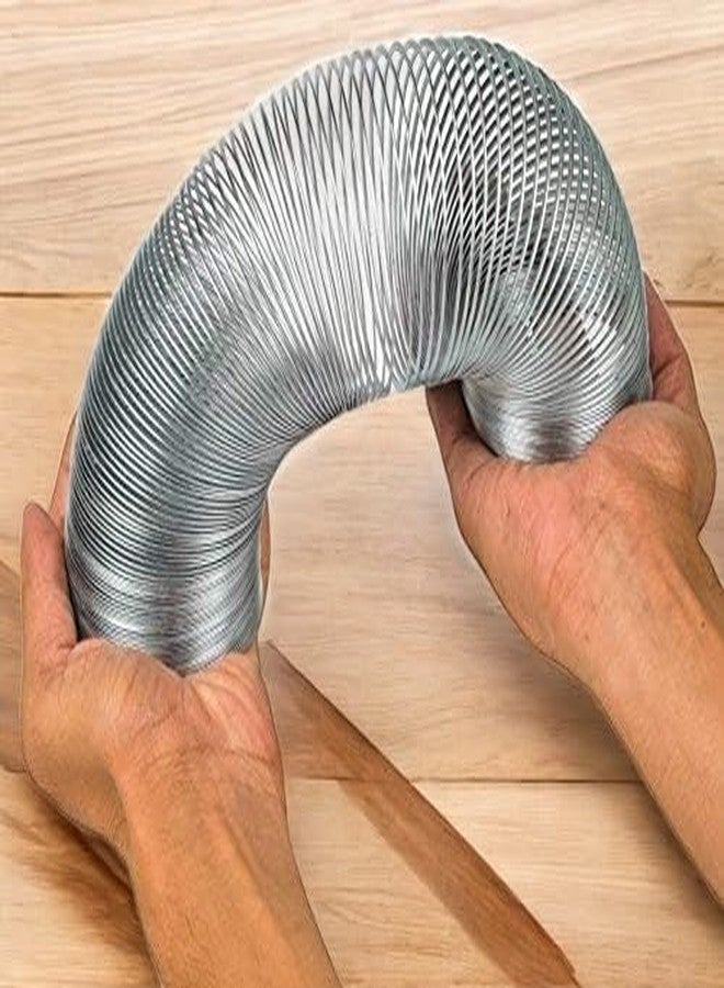 SBT Instruments Metal Slinky Spring Toy STEM Physics Demonstration Coil Silver Science Toy for Classroom Educational Labs and Fun Activities - Image 2